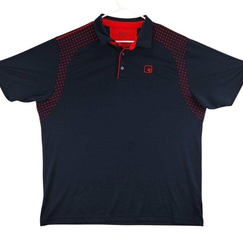 AND1 Mens Navy Red Short Sleeve Athletic Polo‎ Shirt Size XL Golf Workout
